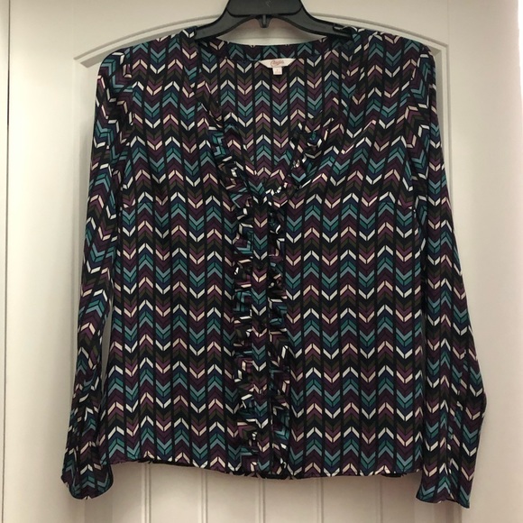 Candie's Tops - Candie’s Blue/Purple Chevron Top